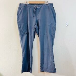 Grey’s Anatomy High Rise Medical Scrub Bottom Women Size XXLP Gray Pockets